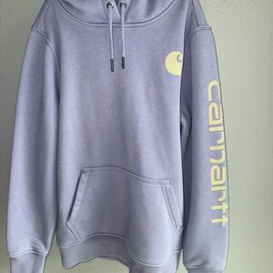 Carhartt Light Purple Hoodie with Yellow/Cream Logo